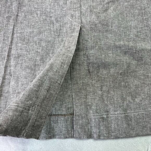 7th Avenue Design Studio Skirt 12 Linen Blend Belted A-line Lined Pockets - Picture 5 of 10